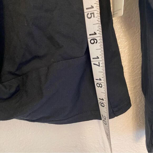 Zella girls black crewneck front twist stretchy long sleeve top L 10/12 NEW - Picture 5 of 10